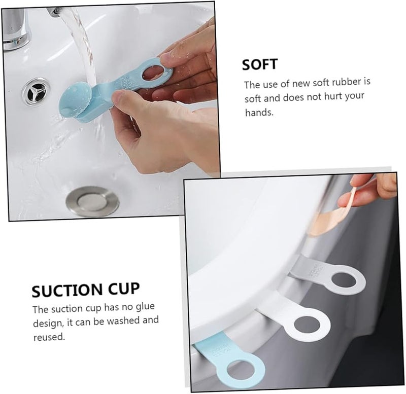 Assorted Color Toilet Seat Lifter Handle Easy To Use Suction Lid Cover - Image 3